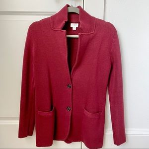 JCrew Factory Sweater Blazer in Heathered Deep Garnet, size XS